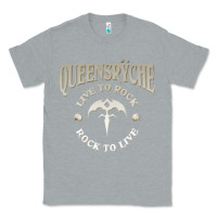 Heather Grey ‘Qüëënsrÿche Live To ock Classic Tee - linhVisuals