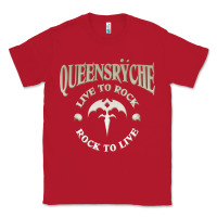 Red ‘Qüëënsrÿche Live To ock Classic Tee - linhVisuals