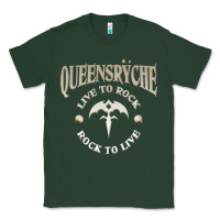 Sports Green ‘Qüëënsrÿche Live To ock Classic Tee - linhVisuals