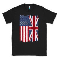 Black united states with united kingdom flag mix us and uk union jack Classic Tee - linhVisuals