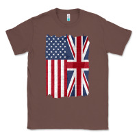 Chestnut united states with united kingdom flag mix us and uk union jack Classic Tee - linhVisuals
