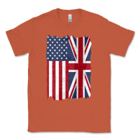 Copper united states with united kingdom flag mix us and uk union jack Classic Tee - linhVisuals