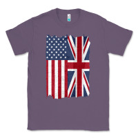 Lavender united states with united kingdom flag mix us and uk union jack Classic Tee - linhVisuals