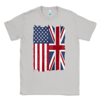 Moon Dust united states with united kingdom flag mix us and uk union jack Classic Tee - linhVisuals
