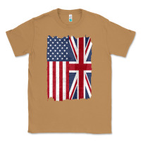 Toasted Coconut united states with united kingdom flag mix us and uk union jack Classic Tee - linhVisuals
