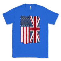 True Royal united states with united kingdom flag mix us and uk union jack Classic Tee - linhVisuals