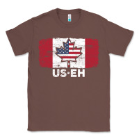 Chestnut us eh american canadian flag canada day leaf with usa flag inside Classic Tee - linhVisuals