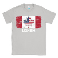 Moon Dust us eh american canadian flag canada day leaf with usa flag inside Classic Tee - linhVisuals