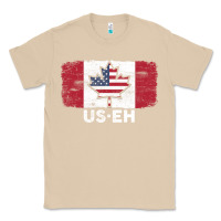 Mushroom us eh american canadian flag canada day leaf with usa flag inside Classic Tee - linhVisuals