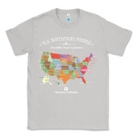 Moon Dust us national parks map colorful with all 59 national parks Classic Tee - linhVisuals