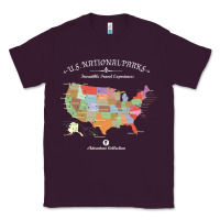 Plum us national parks map colorful with all 59 national parks Classic Tee - linhVisuals