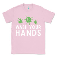 Bubblegum Pink wash your hands green germs graphic Classic Tee - linhVisuals