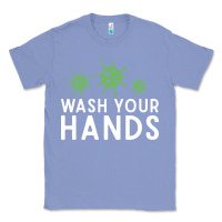 Colony Blue wash your hands green germs graphic Classic Tee - linhVisuals