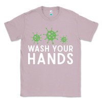 Lilac wash your hands green germs graphic Classic Tee - linhVisuals