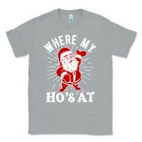Heather Grey where my ho's at funny santa christmas pun naughty xmas humor gift Classic Tee - linhVisuals