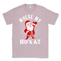 Lilac where my ho's at funny santa christmas pun naughty xmas humor gift Classic Tee - linhVisuals