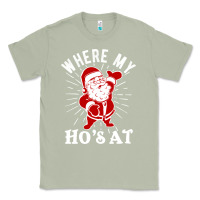 Matcha where my ho's at funny santa christmas pun naughty xmas humor gift Classic Tee - linhVisuals