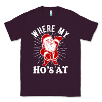 Plum where my ho's at funny santa christmas pun naughty xmas humor gift Classic Tee - linhVisuals