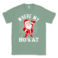 Sage where my ho's at funny santa christmas pun naughty xmas humor gift Classic Tee - linhVisuals