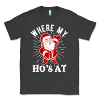 Smoke where my ho's at funny santa christmas pun naughty xmas humor gift Classic Tee - linhVisuals