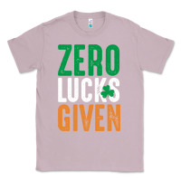 Lilac zero lucks given funny st patricks day joke quote lucky shamrock irela Classic Tee - linhVisuals
