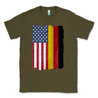 Army Green united states with germany flag mix us and german country flags Classic Tee - linhVisuals