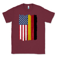 Burgundy united states with germany flag mix us and german country flags Classic Tee - linhVisuals