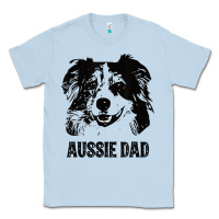 Dusty Blue mens aussie dad   australian shepherd dog dad t shirt Classic Tee - linhVisuals