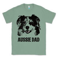 Mens Aussie Dad   Australian Shepherd Dog Dad T Shirt Classic Tee | Teevron