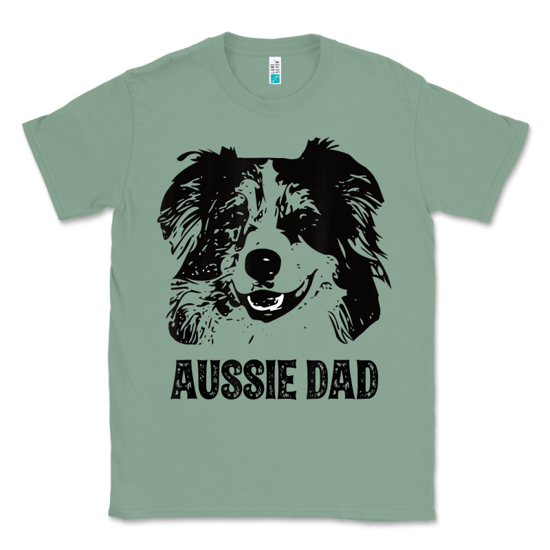 Mens Aussie Dad   Australian Shepherd Dog Dad T Shirt Classic Tee by linhVisuals | Teevron