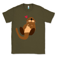 Army Green otter Classic Tee - linhVisuals