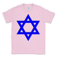 Bubblegum Pink star of david Classic Tee - linhVisuals