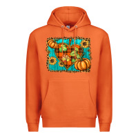 Carrot fall pumpkins and sunflowers heart Premium Hoodie - BarkalooDesign