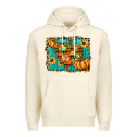 Sandshell fall pumpkins and sunflowers heart Premium Hoodie - BarkalooDesign