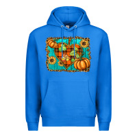 True Royal fall pumpkins and sunflowers heart Premium Hoodie - BarkalooDesign