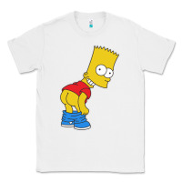White TRIPY BART SIMPSONS Classic Tee - linhVisuals