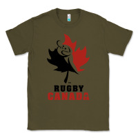 Army Green canada rugby Classic Tee - linhVisuals
