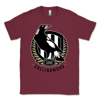 Burgundy collingwood fc Classic Tee - linhVisuals