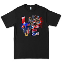 Black patriotic Love Premium Tee - CowhideDigitalArt
