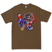 Cacao patriotic Love Premium Tee - CowhideDigitalArt