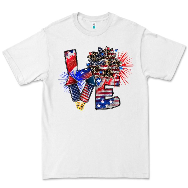 Patriotic Love Premium Tee by CowhideDigitalArt | Teevron