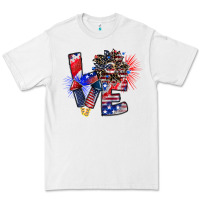 White patriotic Love Premium Tee - CowhideDigitalArt