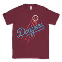 Burgundy The Blue Crew Baseball Classic Tee - linhVisuals
