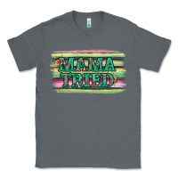 Charcoal Heather Floral Mama Tried Classic Tee - Jasminsmagicworld