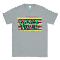 Heather Grey Floral Mama Tried Classic Tee - Jasminsmagicworld