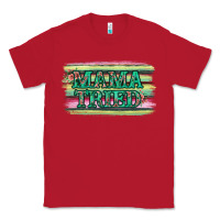 Red Floral Mama Tried Classic Tee - Jasminsmagicworld