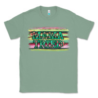 Sage Floral Mama Tried Classic Tee - Jasminsmagicworld