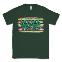Sports Green Floral Mama Tried Classic Tee - Jasminsmagicworld
