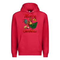 Cardinal merry christmas chickens Premium Hoodie - RanaPortraitStore