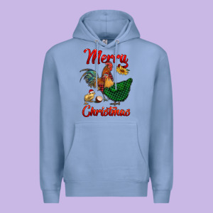 Merry Christmas Chickens Premium Hoodie Designed By Ranaportraitstore